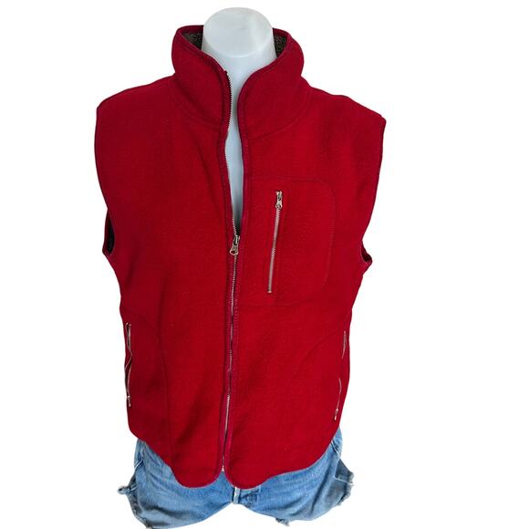 University Montana Grizzlies Fleece Vest XL Red Full Zip Football Tailgate UM - Picture 4 of 6